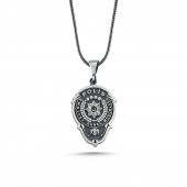 Türk Polis EGM Rozet 60 cm 925 Gümüş Kolye thumbnail 1