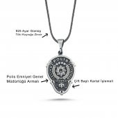 Türk Polis EGM Rozet 60 cm 925 Gümüş Kolye thumbnail 2