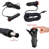 12/24v 5A araç şarj adaptörü gps süpürge için 5.5mm 2.5 mm jak uçlu adaptör thumbnail 4