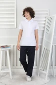 Erkek Çocuk %100 Pamuk Okul Tarz T-Shirt 5-17 Yaş  12272 - 3
