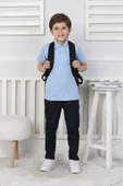 Erkek Çocuk %100 Pamuk Okul Tarz T-Shirt 5-13 Yaş 12273 - 1