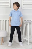 Erkek Çocuk %100 Pamuk Okul Tarz T-Shirt 5-13 Yaş 12273 - 3