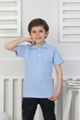 Erkek Çocuk %100 Pamuk Okul Tarz T-Shirt 5-13 Yaş 12273 - 2