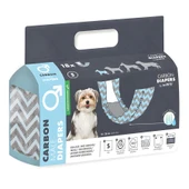 M-Pets Diapers Erkek Köpekler İçin S 18li Karbonlu Külot - 1