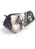 Kalem Kutusu Siyah Beyaz Futbol Üçgen Kalemkutu Jumbo Vegan Deri Kalemlik thumbnail 4