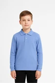Erkek Çocuk %100 Pamuk Okul Tarz Uzun Kol T-Shirt 5-17 Yaş 12274 - 1