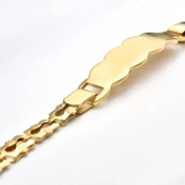 14 Ayar Altın Kaplama Kişiye Özel Bebek & Çocuk Gümüş Künye  - BPC00106 thumbnail 1