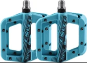 Enlee Renkli Çivili Kaymaz Platform Pedal MTB Rulmanlı Plastik Alüminyum Pedal Ultra Hafif Mavi thumbnail 1