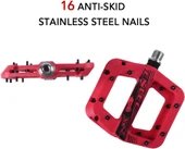 Enlee Renkli Çivili Kaymaz Platform Pedal MTB Rulmanlı Plastik Alüminyum Pedal Ultra Hafif Mor thumbnail 9