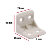 Plastik L Köşe Bağlantı Aparatı, L Plastik Gönye Köşebent Beyaz 50 Adet thumbnail 3