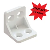 Plastik L Köşe Bağlantı Aparatı, L Plastik Gönye Köşebent Beyaz 50 Adet thumbnail 2
