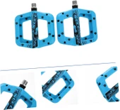 Enlee Renkli Çivili Kaymaz Platform Pedal MTB Rulmanlı Plastik Alüminyum Pedal Ultra Hafif Mavi thumbnail 5