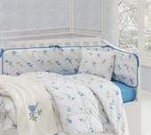 La Notte Ranforce Bebe Nevresim Takımı Lola Mavi - 1