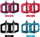 Enlee Renkli Çivili Kaymaz Platform Pedal MTB Rulmanlı Plastik Alüminyum Pedal Ultra Hafif Mor thumbnail 10