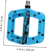 Enlee Renkli Çivili Kaymaz Platform Pedal MTB Rulmanlı Plastik Alüminyum Pedal Ultra Hafif Mavi thumbnail 2