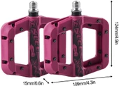 Enlee Renkli Çivili Kaymaz Platform Pedal MTB Rulmanlı Plastik Alüminyum Pedal Ultra Hafif Mor thumbnail 4