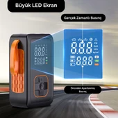 Şarjlı Powerbank özellikli 150 PSİ LastikHava Kompresörü Hava Pompası - 5