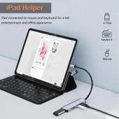1 TO 5 USB Çoklayıcı Hafıza Kart Okyuculu USB Type-C Hub Port Adaptör - 4
