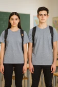 Bisiklet Yaka Basic Tişört - 1