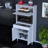 Modilayn VİO (85x163,4x32.5 cm) Çekmeceli, Kapaklı, Ekmeklikli. Mini/Midi Mikrodalga Mutfak Dolabı - 2