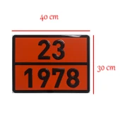 Metal 40x30 cm Levha (1 Adet) 23-1978 Likit Propan Sıvı Propan Taşımacılığı Tehlikeli Madde thumbnail 2