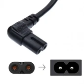 AC 90 derece power güç kablosu L tipi 90° TV radyo teyip fişi 2m thumbnail 4