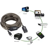 Usb 2.0 uzatma kablosu usb 2.0 güçlendirilmiş extension kablo 15m thumbnail 4