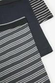 Erkek Pamuklu Thin Stripe 3lü Çok Renkli Boxer thumbnail 5
