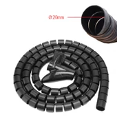Kablo Askıları Kablo Kanalı Spiral kablo toplayıcı Çapı 20mm Siyah 1.5m thumbnail 3