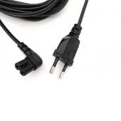 AC 90 derece power güç kablosu L tipi 90° TV radyo teyip fişi 2m thumbnail 2