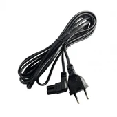 AC 90 derece power güç kablosu L tipi 90° TV radyo teyip fişi 2m thumbnail 1