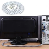 Spiral kablo toplayıcı kablo kanalı kablo düzenleyici Çapı 20mm beyaz 1.5m thumbnail 3