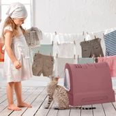 Imac Zuma Torbalı Kapalı Kedi Tuvaleti Pembe 56x40x42,5cm thumbnail 2