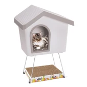 Imac Zeus 50 Evcil Hayvan Evi Bej/beyaz 53x46x47,6cm thumbnail 3