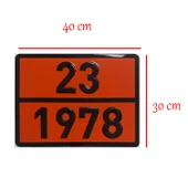 Metal 40x30 cm Levha (1 Adet) 22-1977 Likit Azot Uyarı Levhası Alüminyum Taşımacılık Tehlikeli Madde thumbnail 2