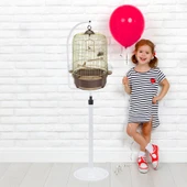 Imac Mılly Yuvarlak Kuş Kafesi Bej/beyaz 2-li 33x53cm - 2