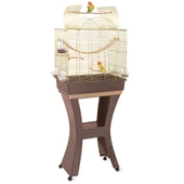 Imac Matılde Ayaklı Kuş Kafesi Kahve/gold 58x38x71/143cm - 1