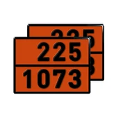 Metal 40x30 cm Levha (1 Çift) 225-1073 Likit Oksijen Soğutulmuş Sıvı Taşımacılık Tehlikeli Madde thumbnail 1