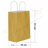 Altın Kraft Çanta Orta Boy 25x12x31 cm 25 Adet - 1