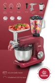 Sinbo SMX-2775 Çok Amaçlı 3ın1 Mutfak Şefi Hamur Yoğurma Kıyma Makinesi Sürahi Blender 1500w Kırmızı - 1
