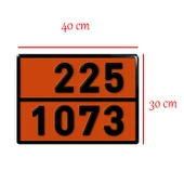 Metal 40x30 cm Levha (1 Çift) 225-1073 Likit Oksijen Soğutulmuş Sıvı Taşımacılık Tehlikeli Madde thumbnail 2