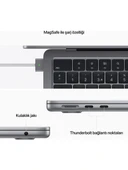 Apple MacBook Air M2 16GB 256GB SSD macOS 13" Taşınabilir Bilgisayar Uzay Grisi MC7U4TU/A - 3