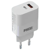 PHİXİ ULTİMATE UPD4145 45W PD ÇİFT ÇIKIŞLI HIZLI ŞARJ ADAPTÖR - 2