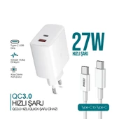 PHİXİ ULTİMATE UPD4325T 27W PD ÇİFT ÇIKIŞLI TYPE-C HIZLI ŞARJ CİHAZI - 1
