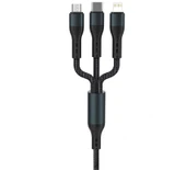 Phixi Force CB631 Örgülü ve Güçlendirilmiş 100 Cm Çoklu Şarj ve Data Kablosu - 1