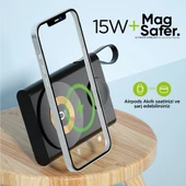 Phixi Ultimate PW2250 10000mAh 22.5W Kendinden Kablolu MagSafe Powerbank + Watch + Stand - Kablosuz  Şarj Cihazı - 1 PD  1 USB Port - Dijital Ekran - Taşınabilir Şarj Cihazı - 8