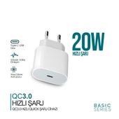 Phixi QCH220 Basic 20W Qualcomm 3.0 Hızlı Şarj Adaptörü - 1