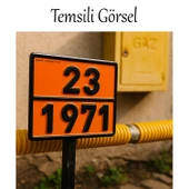 Metal 40x30 cm Levha (1 Çift) 23-1971 Doğalgaz Depolama Tüp Taşımacılık Tehlikeli Madde Uyarısı thumbnail 4