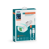 Phixi Force QCC571M Çift Çıkışlı Fast Micro USB Kablolu Araç Şarj Cihazı - 2