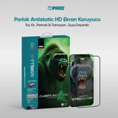Phixi Gorilla Guard iPhone 14 Pro Kırılmaz Cam – HD Temperli, Tekrar Yapışabilir, Suyla Temizlenebilir, Anti-Statik, Süper Kavisli Ekran Koruyucu - 2